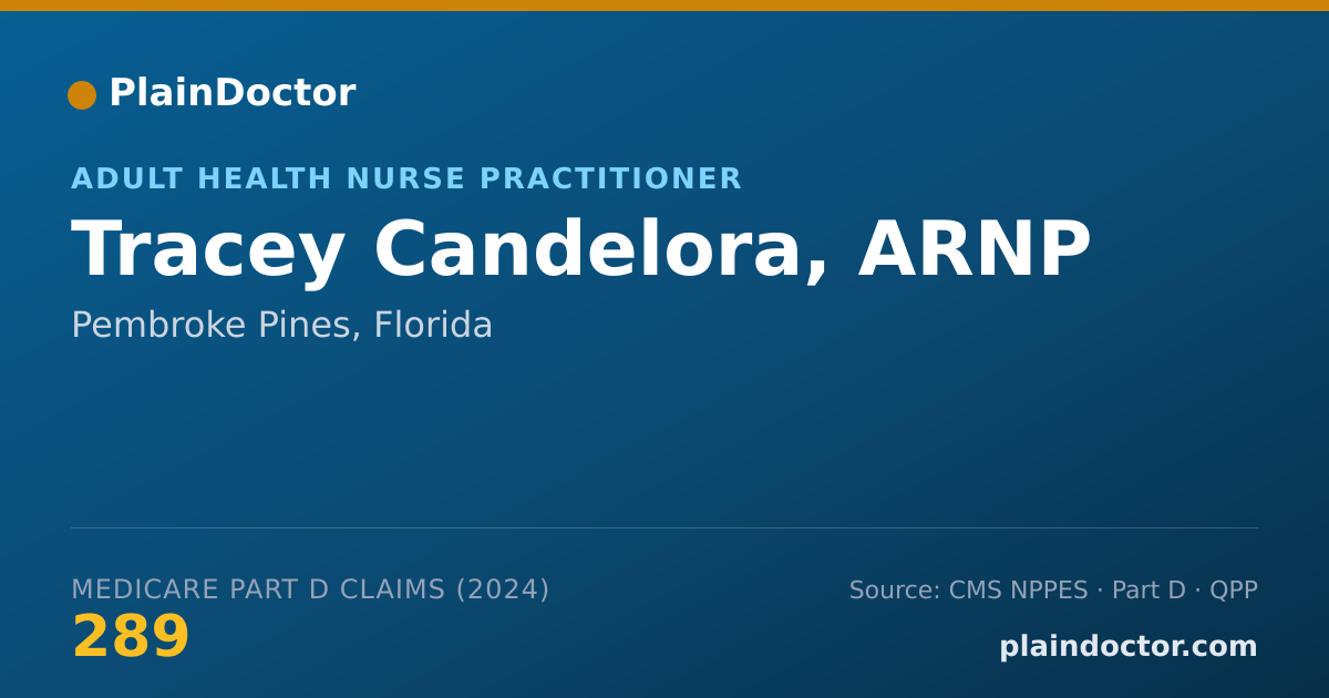 Shareable card for Tracey Candelora, ARNP - Adult Health Nurse Practitioner, Pembroke Pines, FL