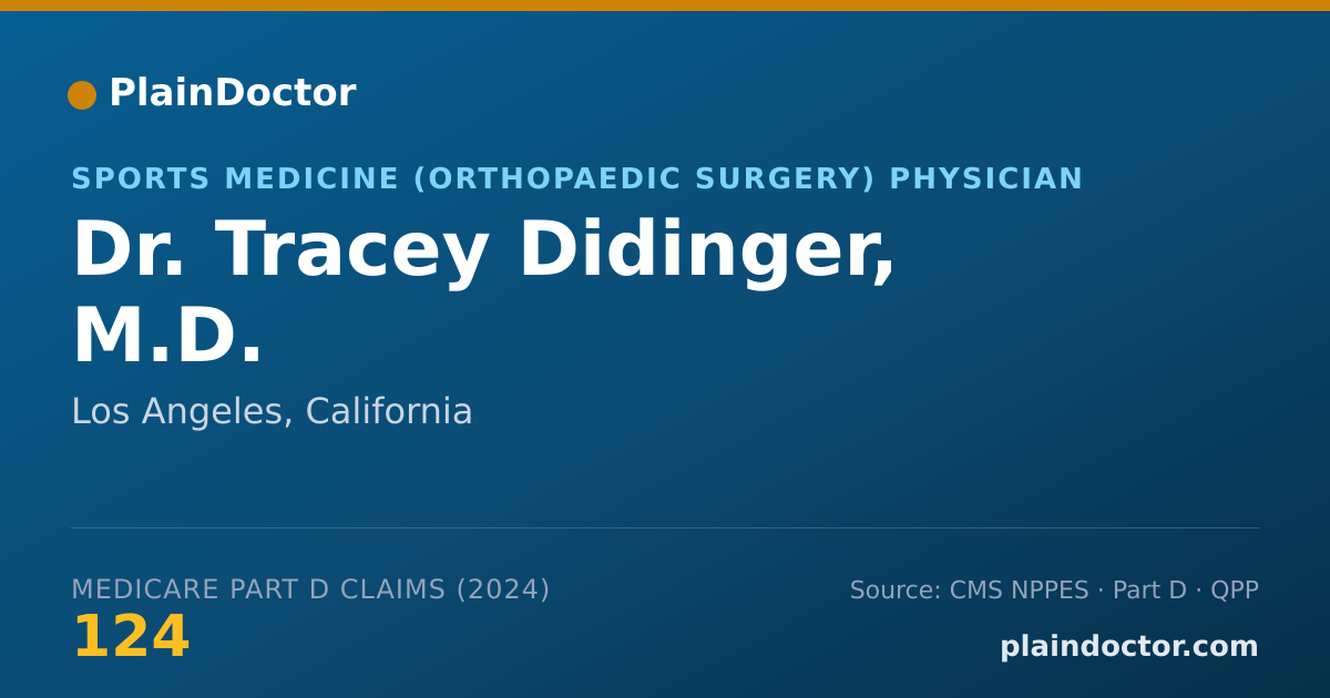 Shareable card for Tracey Didinger, M.D. - Orthopaedic Surgery Physician, Los Angeles, CA