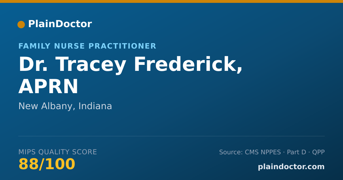 Shareable card for Tracey Frederick, APRN - Family Nurse Practitioner, New Albany, IN