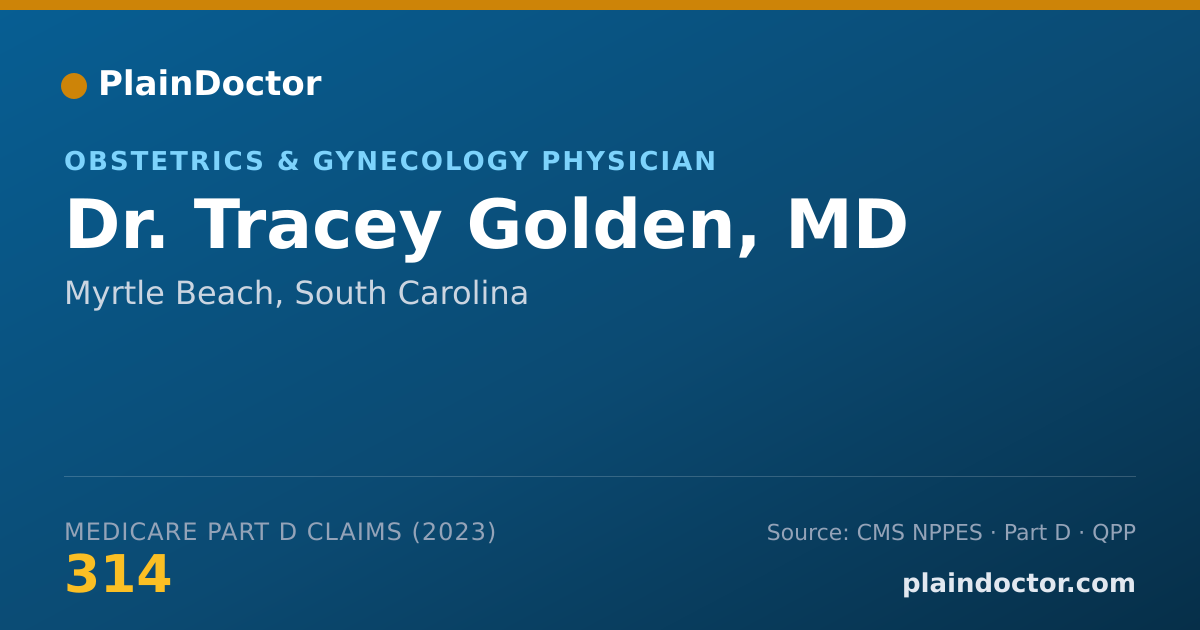 Shareable card for Tracey Golden, MD - Obstetrics & Gynecology Physician, Myrtle Beach, SC