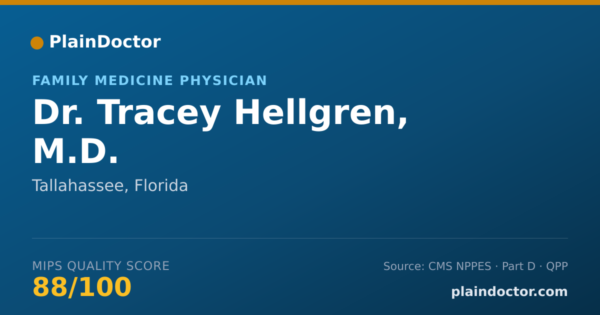 Shareable card for Tracey Hellgren, M.D. - Family Medicine Physician, Tallahassee, FL