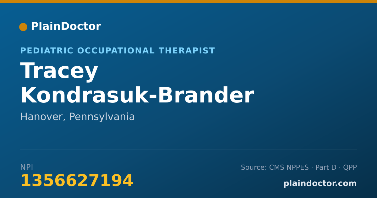 Shareable card for Tracey Kondrasuk-Brander - Pediatric Occupational Therapist, Hanover, PA