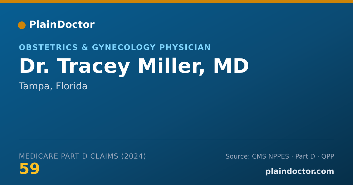 Shareable card for Tracey Miller, MD - Obstetrics & Gynecology Physician, Tampa, FL