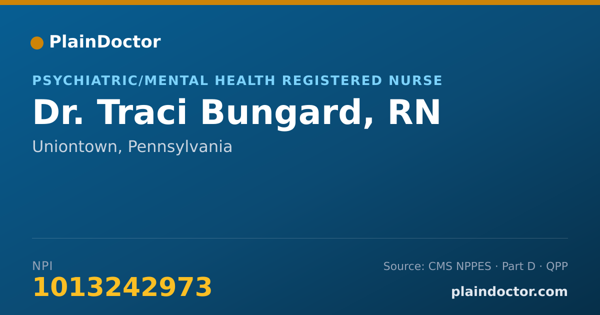 Shareable card for Traci Bungard, RN - Psychiatric/Mental Health Registered Nurse, Uniontown, PA