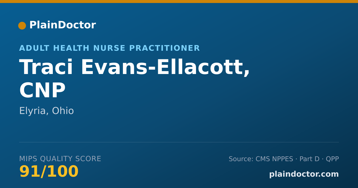 Shareable card for Traci Evans-Ellacott, CNP - Adult Health Nurse Practitioner, Elyria, OH