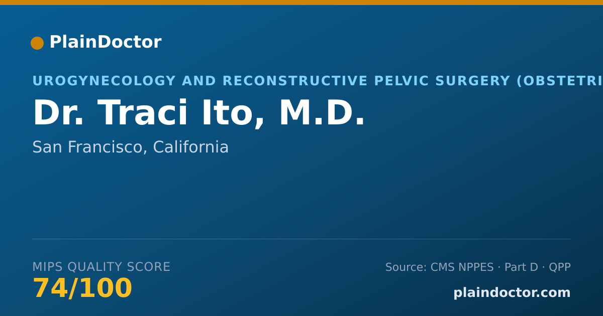 Shareable card for Traci Ito, M.D. - Urogynecology and Reconstructive Pelvic Surgery (Obstetrics & Gynecology) Physician, San Francisco, CA