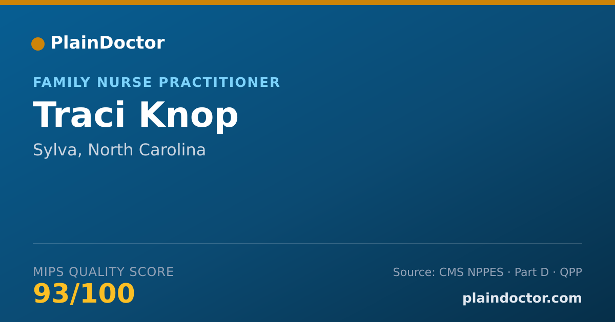 Shareable card for Traci Knop - Family Nurse Practitioner, Sylva, NC