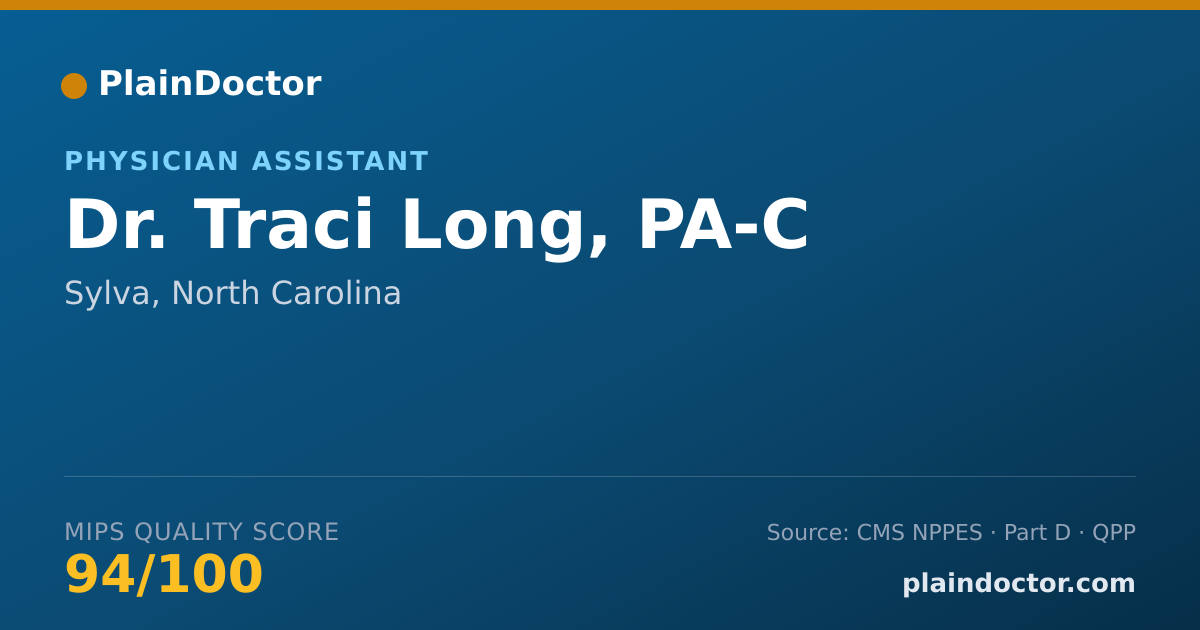 Shareable card for Traci Long, PA-C - Physician Assistant, Sylva, NC