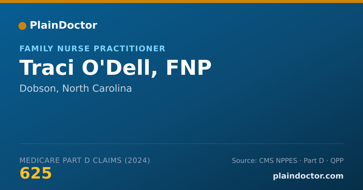 Shareable card for Traci O'Dell, FNP - Family Nurse Practitioner, Dobson, NC