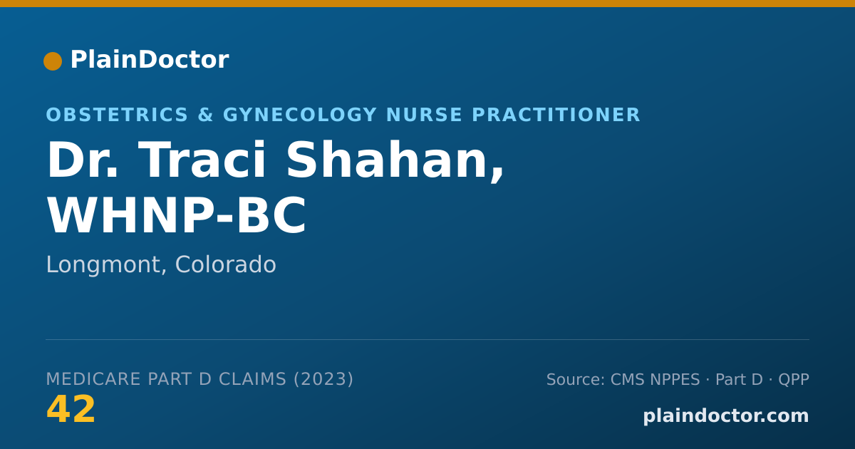 Shareable card for Traci Shahan, WHNP-BC - Obstetrics & Gynecology Nurse Practitioner, Longmont, CO