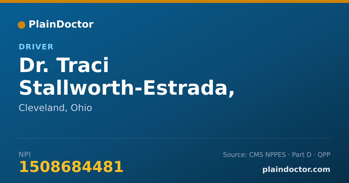 Shareable card for Traci Stallworth-Estrada, M.S, ED - Driver, Cleveland, OH