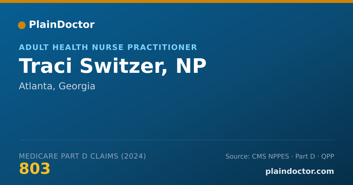 Shareable card for Traci Switzer, NP - Adult Health Nurse Practitioner, Atlanta, GA