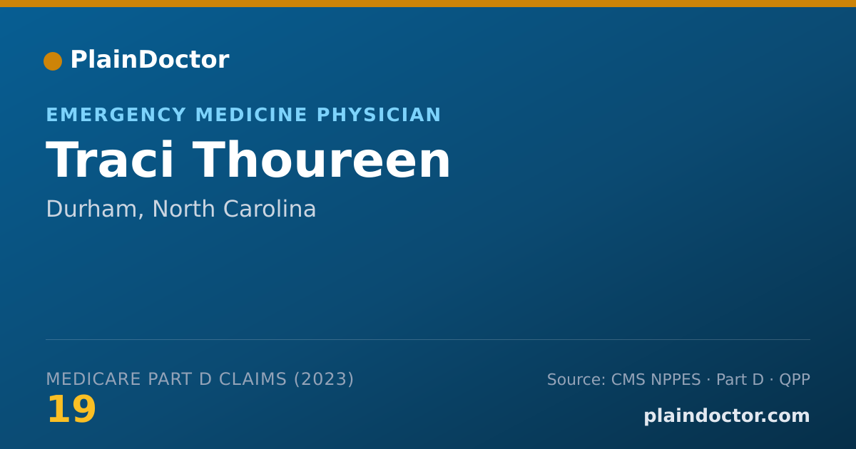 Shareable card for Traci Thoureen - Emergency Medicine Physician, Durham, NC