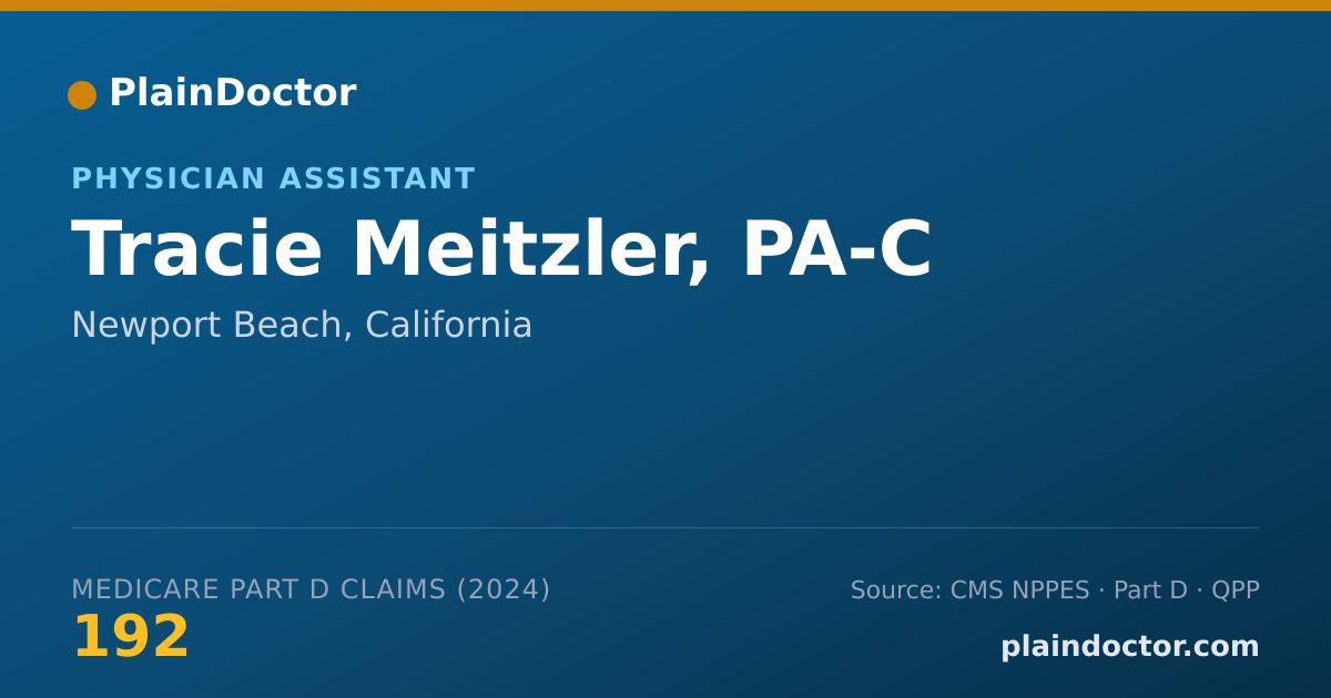 Shareable card for Tracie Meitzler, PA-C - Physician Assistant, Newport Beach, CA