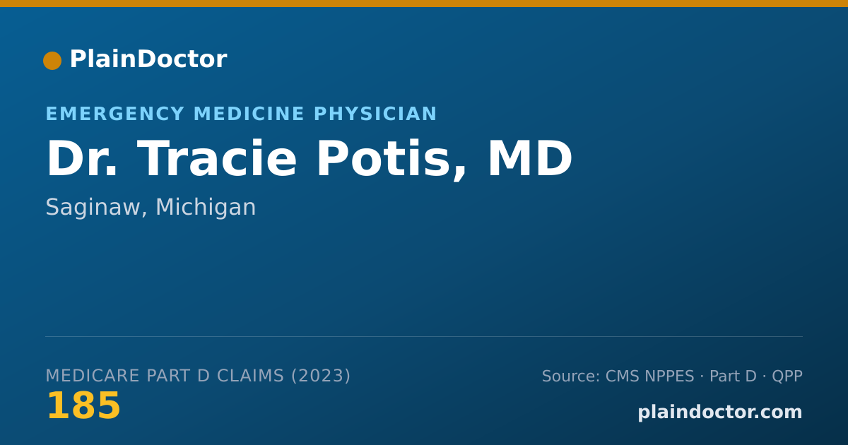 Shareable card for Tracie Potis, MD - Emergency Medicine Physician, Saginaw, MI