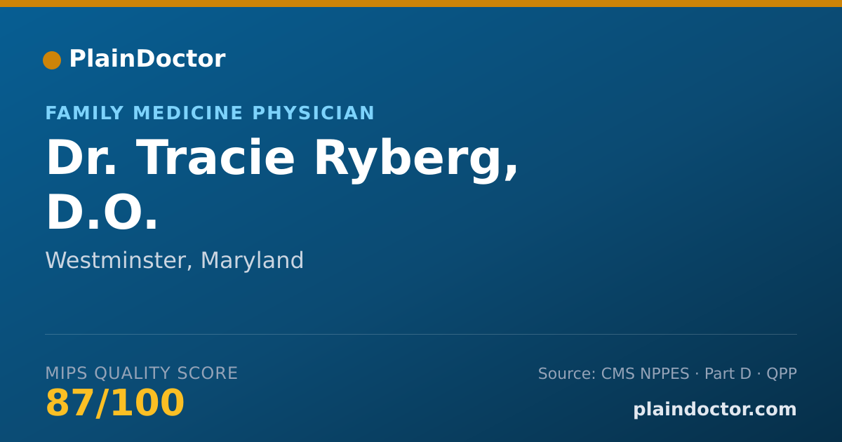 Shareable card for Tracie Ryberg, D.O. - Family Medicine Physician, Westminster, MD