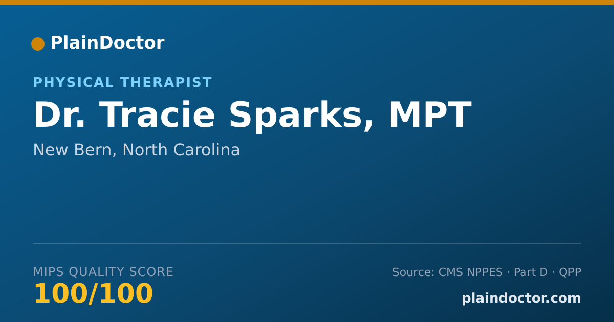Shareable card for Tracie Sparks, MPT - Physical Therapist, New Bern, NC