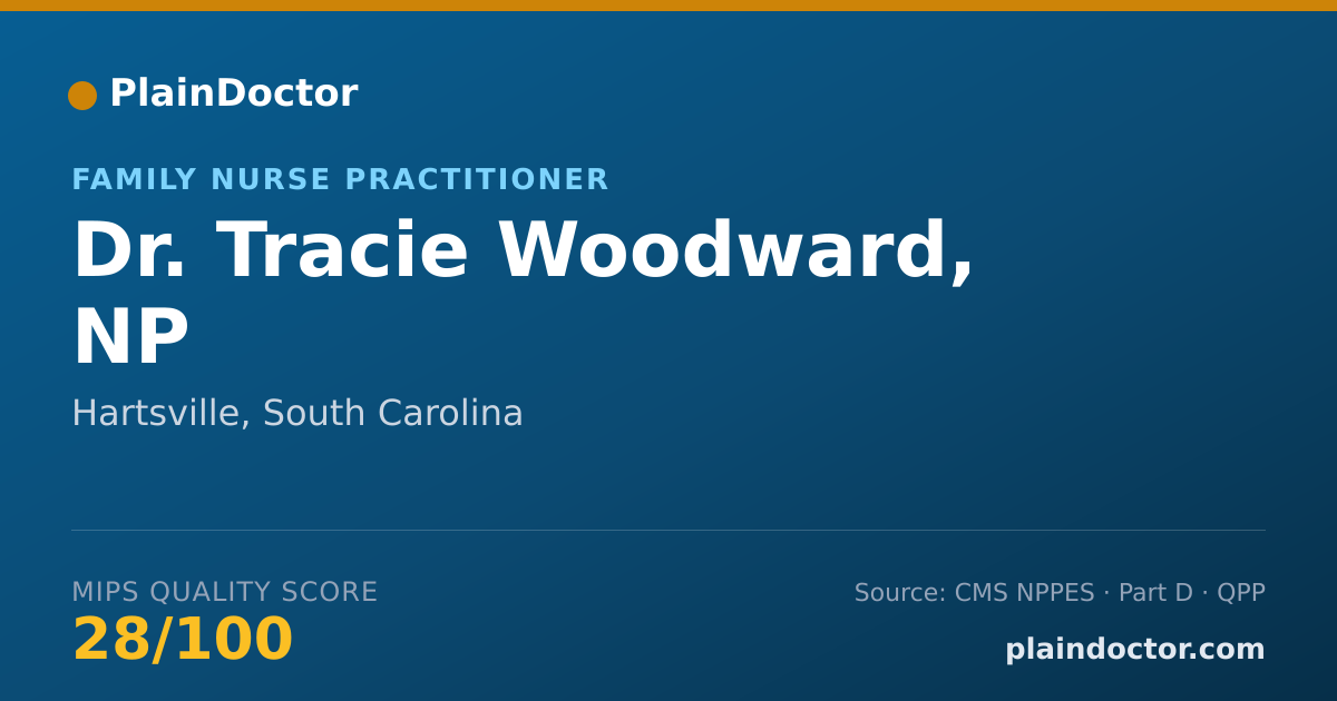 Shareable card for Tracie Woodward, NP - Family Nurse Practitioner, Hartsville, SC