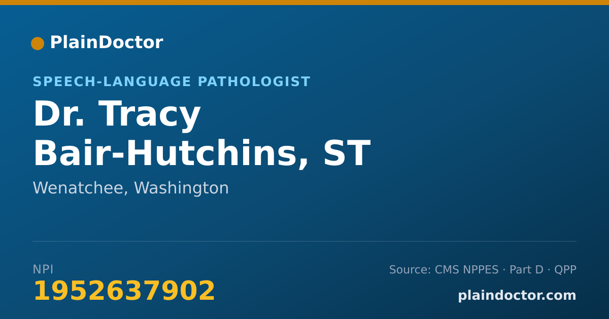 Shareable card for Tracy Bair-Hutchins, ST - Speech-Language Pathologist, Wenatchee, WA