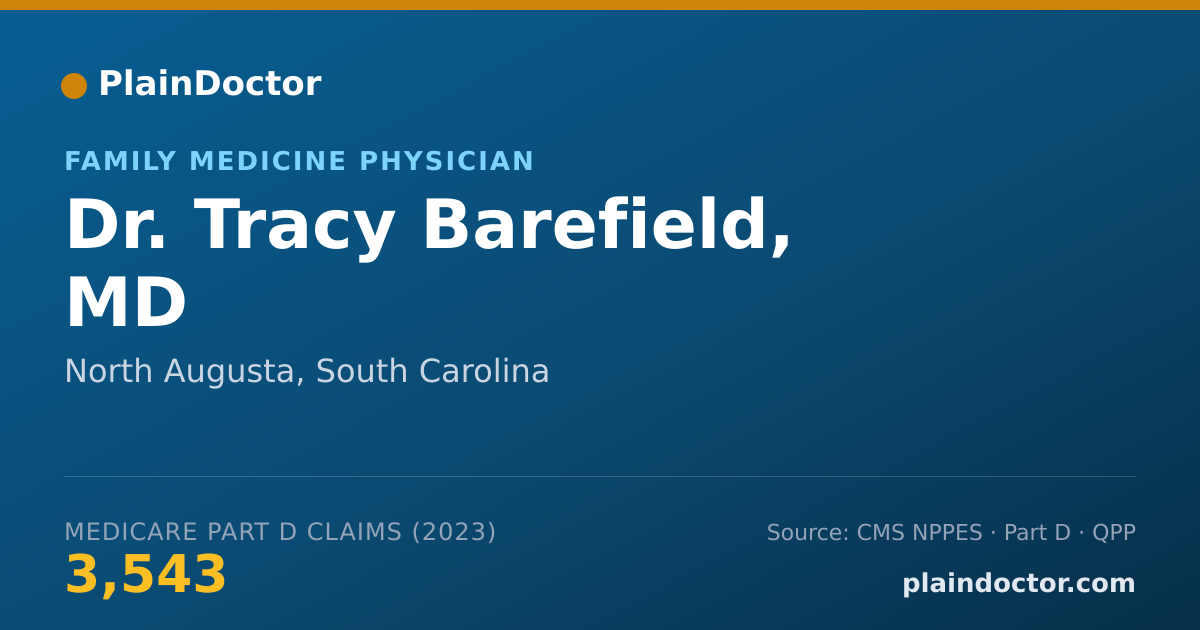 Shareable card for Tracy Barefield, MD - Family Medicine Physician, North Augusta, SC