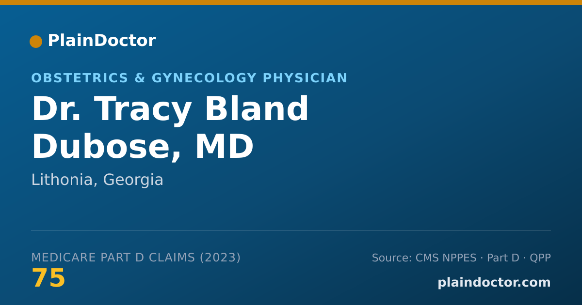 Shareable card for Tracy Bland Dubose, MD - Obstetrics & Gynecology Physician, Lithonia, GA