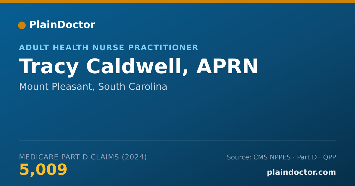 Shareable card for Tracy Caldwell, APRN - Adult Health Nurse Practitioner, Mount Pleasant, SC