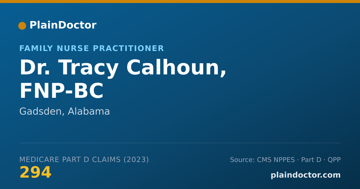 Shareable card for Tracy Calhoun, FNP-BC - Family Nurse Practitioner, Gadsden, AL