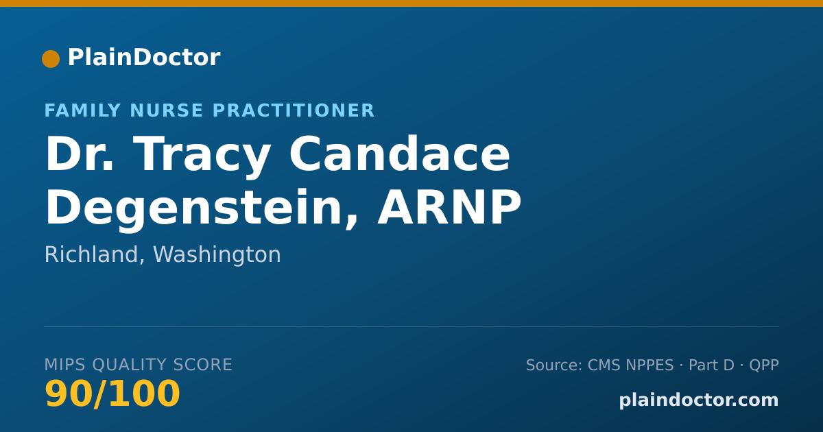 Shareable card for Tracy Candace Degenstein, ARNP - Family Nurse Practitioner, Richland, WA