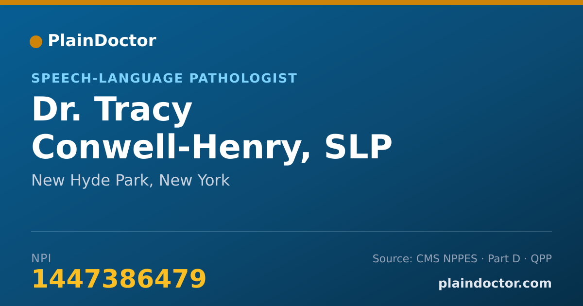Shareable card for Tracy Conwell-Henry, SLP - Speech-Language Pathologist, New Hyde Park, NY