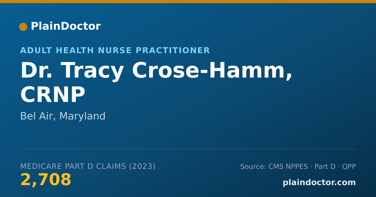 Shareable card for Tracy Crose-Hamm, CRNP - Adult Health Nurse Practitioner, Bel Air, MD