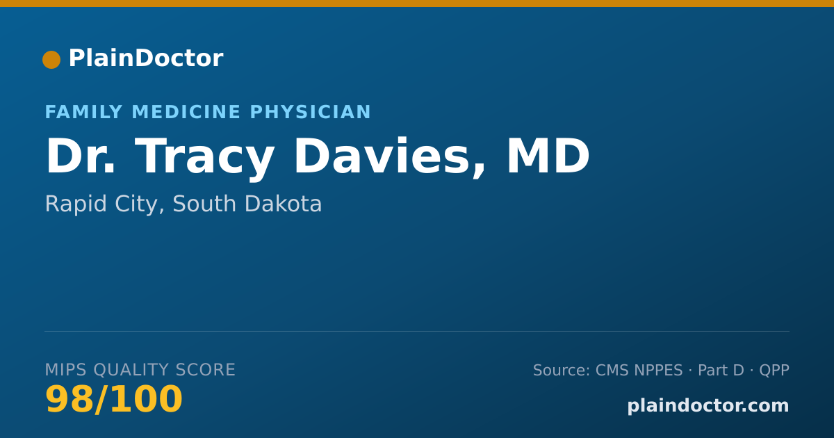 Shareable card for Tracy Davies, MD - Family Medicine Physician, Rapid City, SD