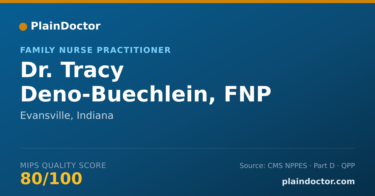 Shareable card for Tracy Deno-Buechlein, FNP - Family Nurse Practitioner, Evansville, IN