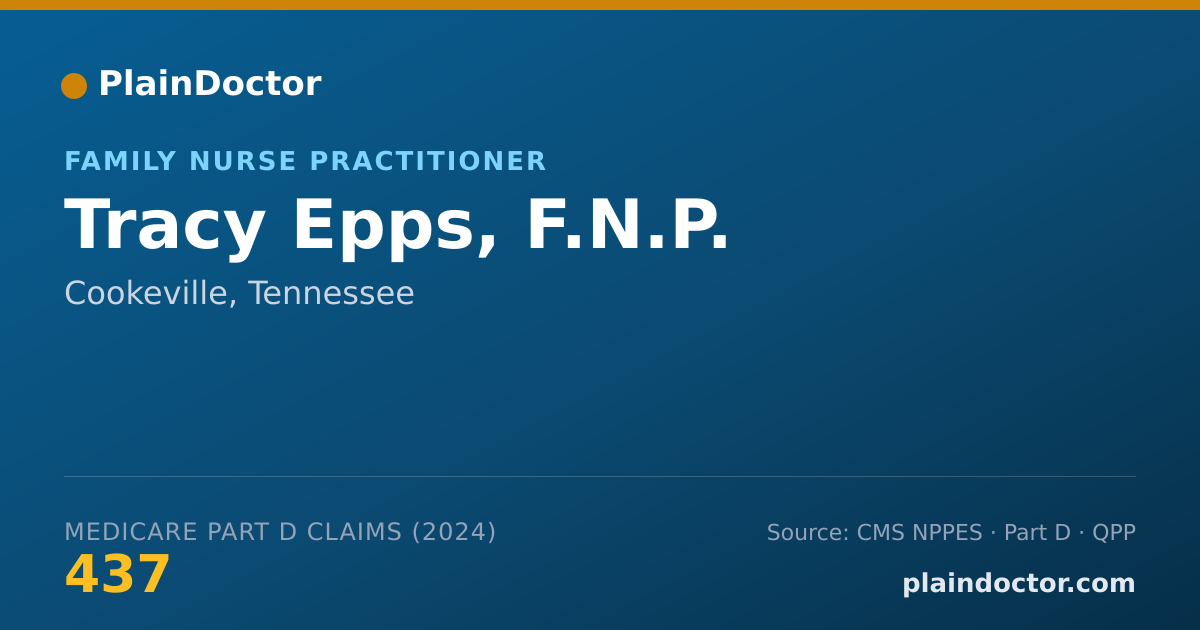 Shareable card for Tracy Epps, F.N.P. - Family Nurse Practitioner, Cookeville, TN