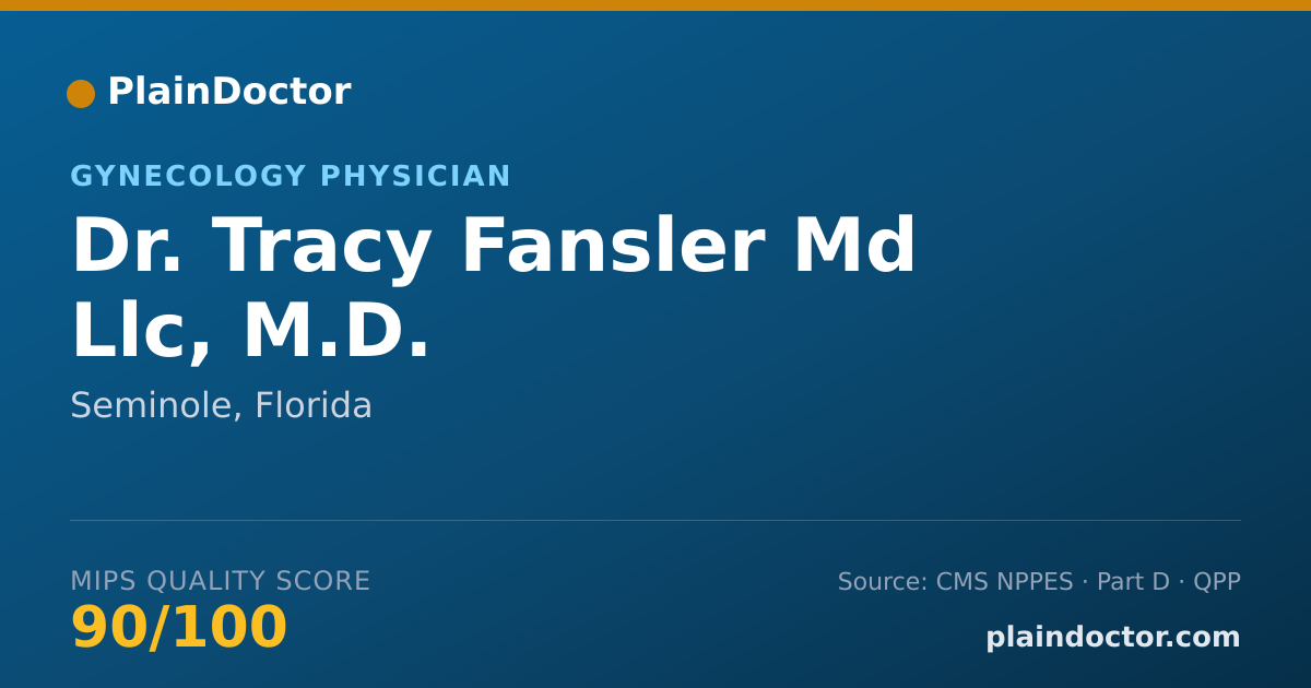 Shareable card for Tracy Fansler Md Llc, M.D. - Gynecology Physician, Seminole, FL