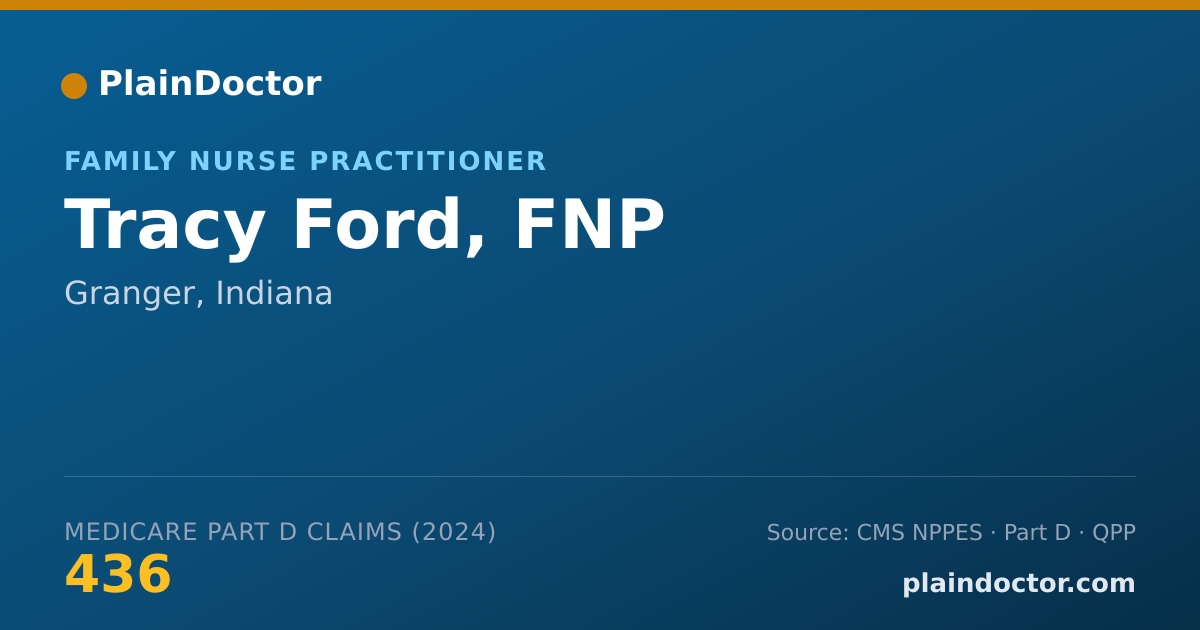 Shareable card for Tracy Ford, FNP - Family Nurse Practitioner, Granger, IN
