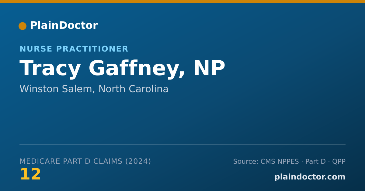 Shareable card for Tracy Gaffney, NP - Nurse Practitioner, Winston Salem, NC