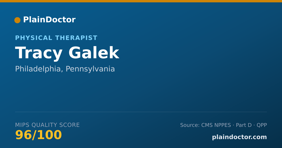 Shareable card for Tracy Galek - Physical Therapist, Philadelphia, PA