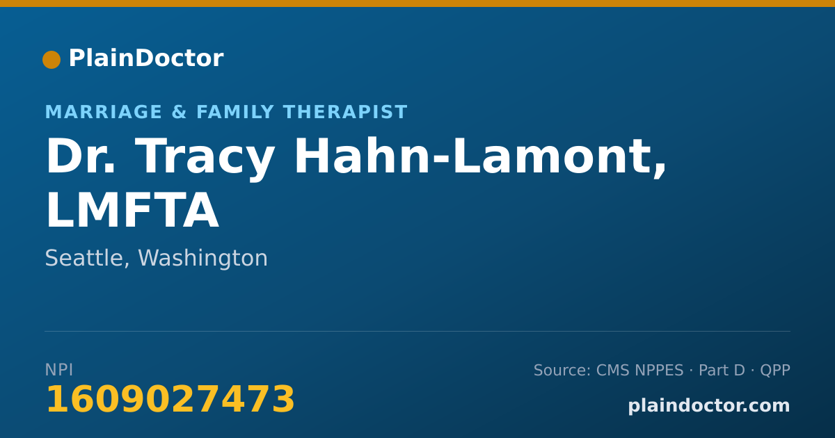 Shareable card for Tracy Hahn-Lamont, LMFTA - Marriage & Family Therapist, Seattle, WA