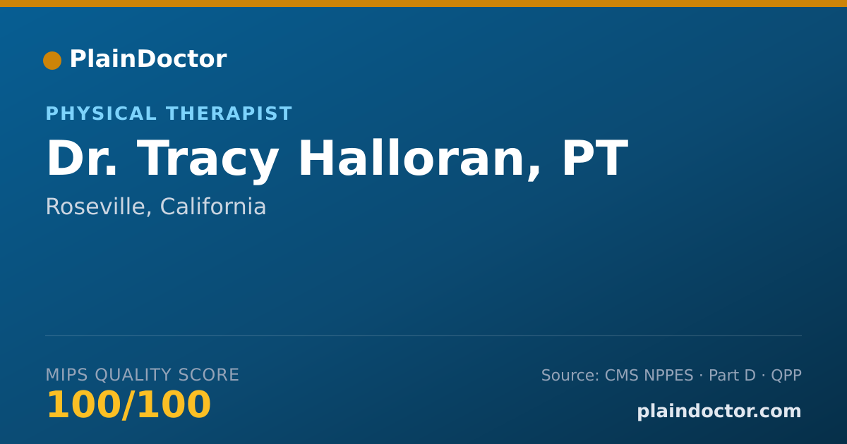Shareable card for Tracy Halloran, PT - Physical Therapist, Roseville, CA
