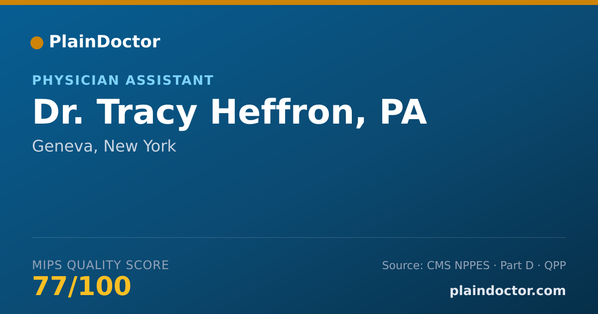 Shareable card for Tracy Heffron, PA - Physician Assistant, Geneva, NY