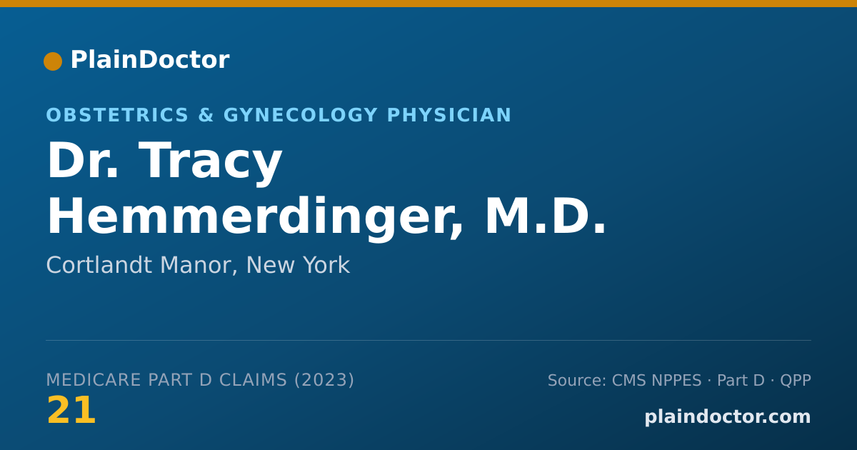 Shareable card for Tracy Hemmerdinger, M.D. - Obstetrics & Gynecology Physician, Cortlandt Manor, NY