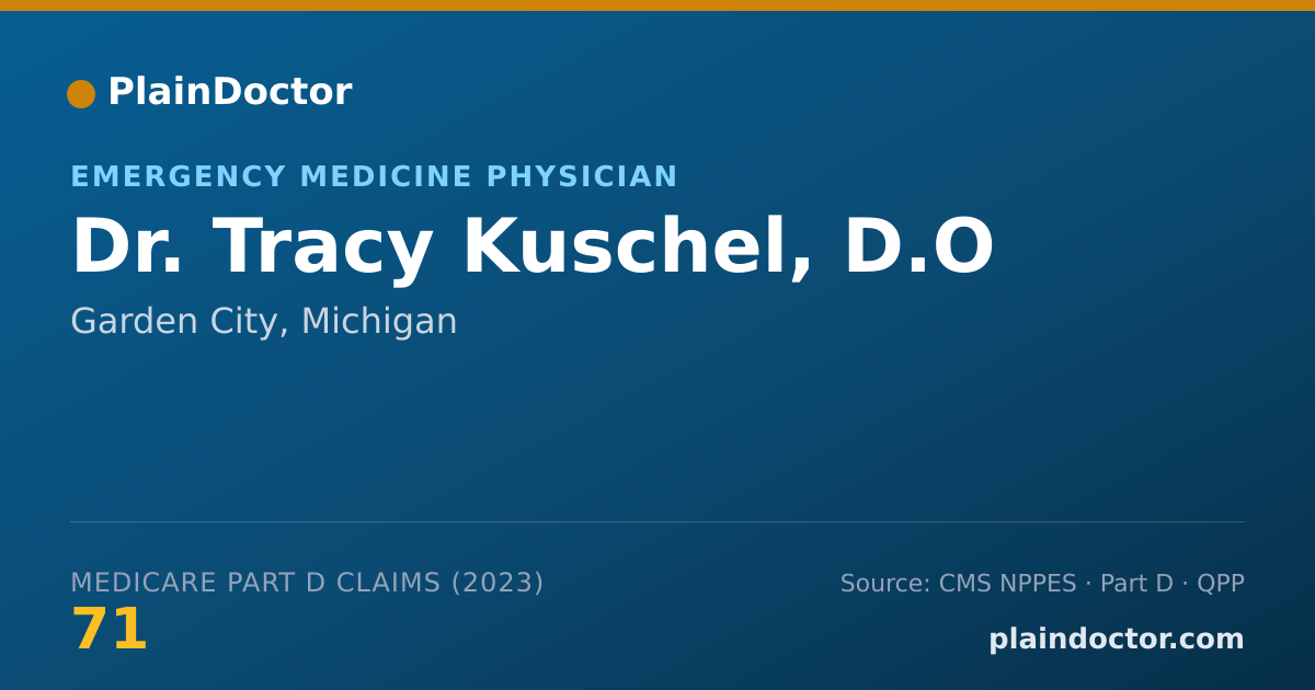 Shareable card for Tracy Kuschel, D.O - Emergency Medicine Physician, Garden City, MI