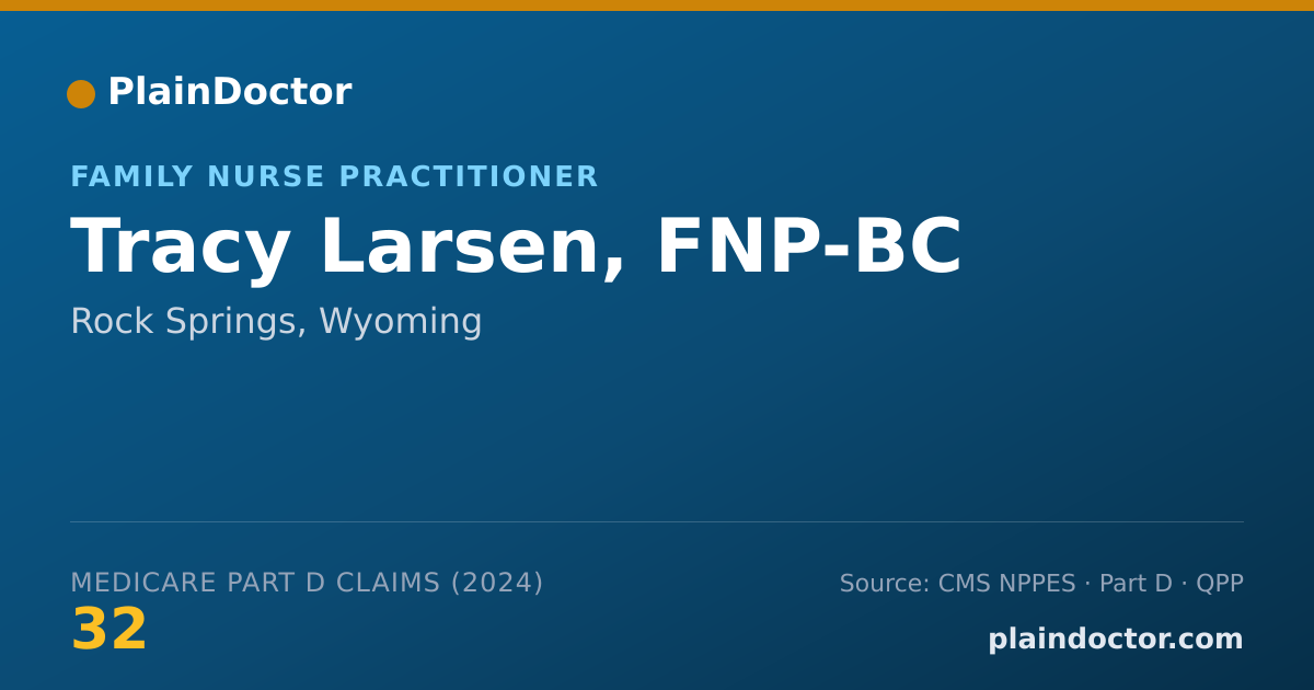 Shareable card for Tracy Larsen, FNP-BC - Family Nurse Practitioner, Rock Springs, WY