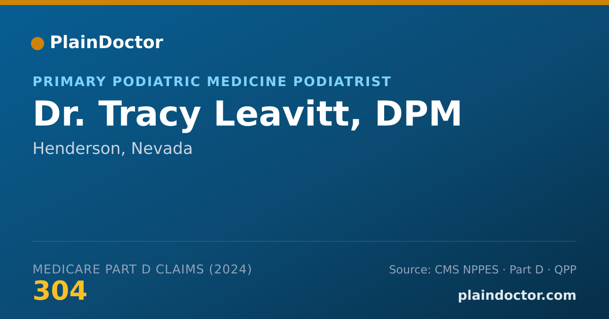 Shareable card for Tracy Leavitt, DPM - Primary Podiatric Medicine Podiatrist, Henderson, NV