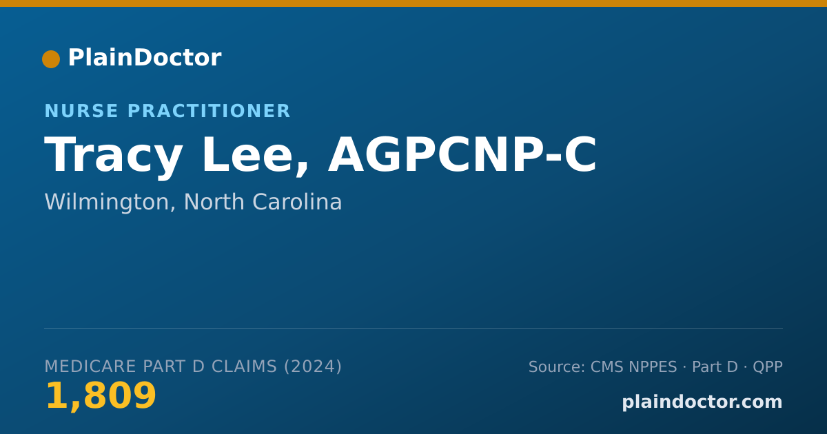 Shareable card for Tracy Lee, AGPCNP-C - Nurse Practitioner, Wilmington, NC