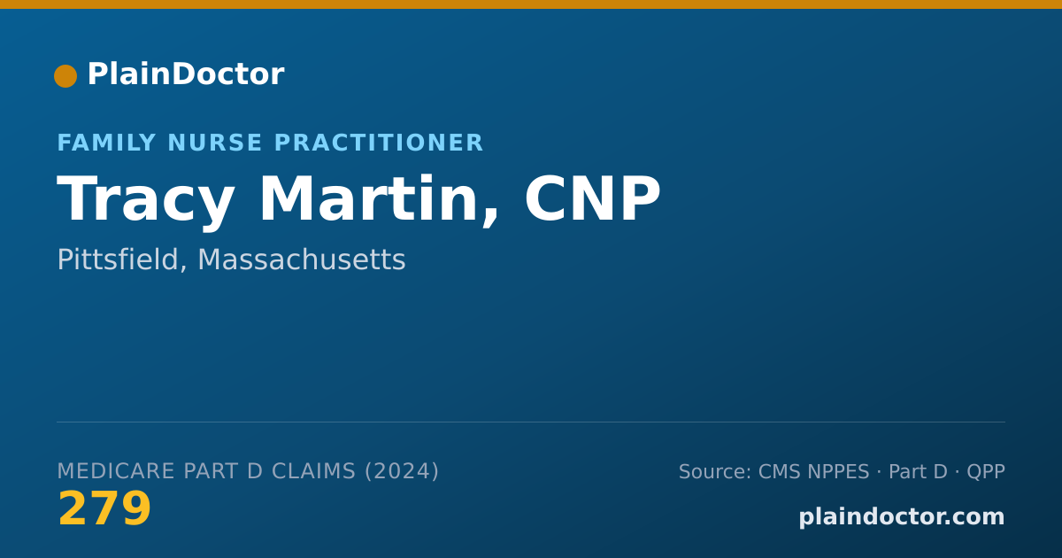 Shareable card for Tracy Martin, CNP - Family Nurse Practitioner, Pittsfield, MA