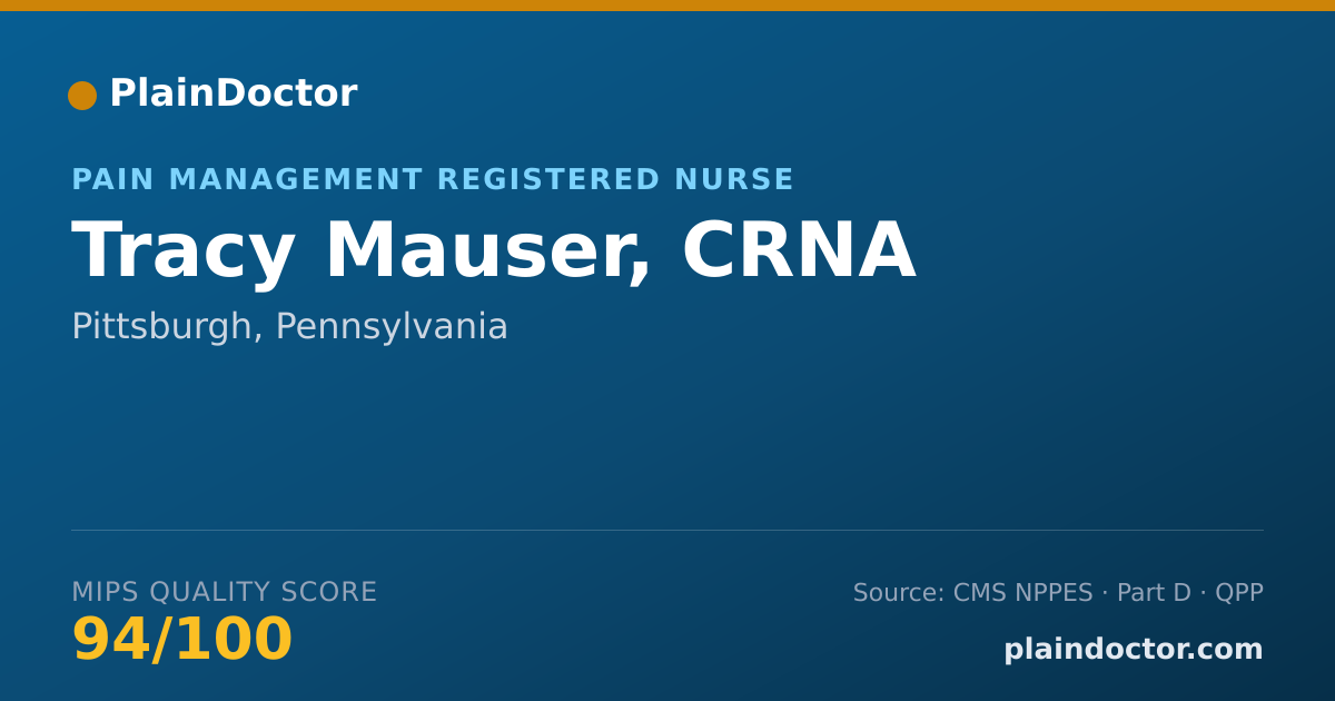 Shareable card for Tracy Mauser, CRNA - Certified Registered Nurse Anesthetist, Pittsburgh, PA