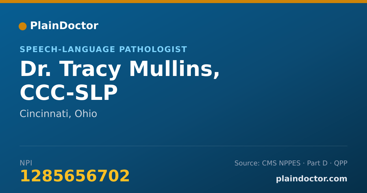 Shareable card for Tracy Mullins, CCC-SLP - Speech-Language Pathologist, Cincinnati, OH