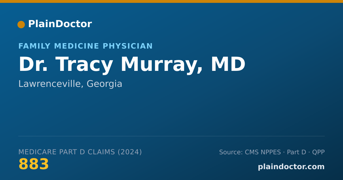 Shareable card for Tracy Murray, MD - Family Medicine Physician, Lawrenceville, GA