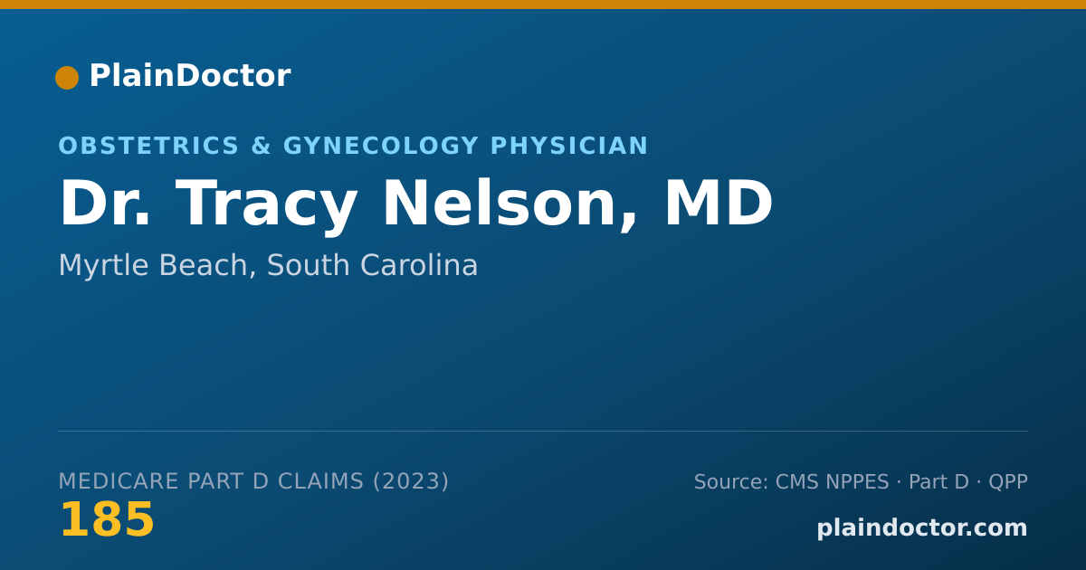 Shareable card for Tracy Nelson, MD - Obstetrics & Gynecology Physician, Myrtle Beach, SC